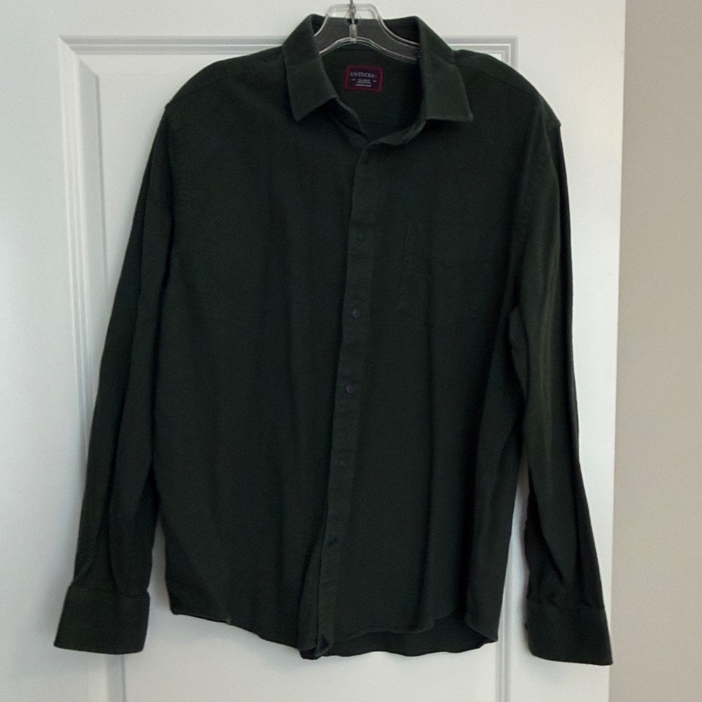 UNTUCKit Dark Green Casual Men's Shirt